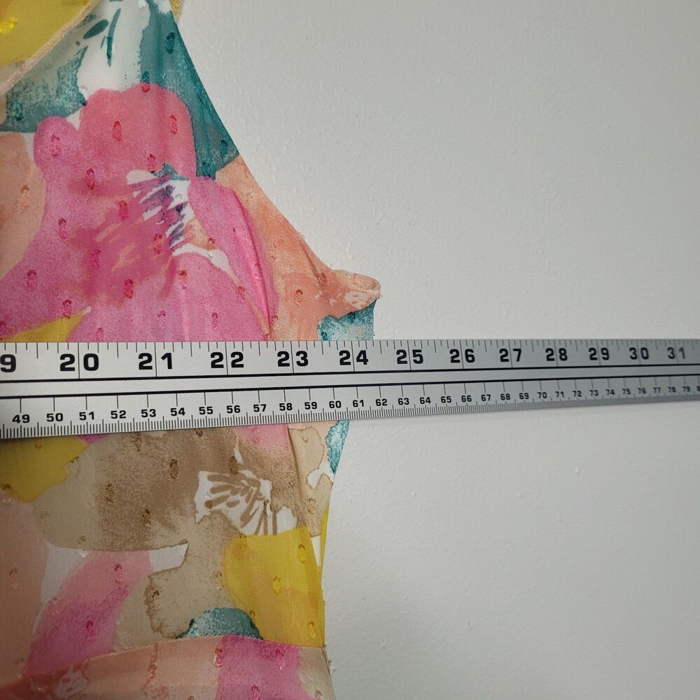 Cato bright floral plus size slits maxi vacation cute summer dress size 22/24w - Picture 8 of 9
